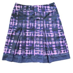 Simply Vera Purple & Pink Pleated Knee Length Skirt size 4